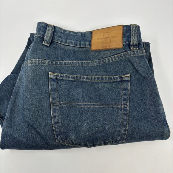 Ermenegildo Zegna Made in Italy 42x29 Blue Medium Wash Denim Jeans - Picture 1 of 6